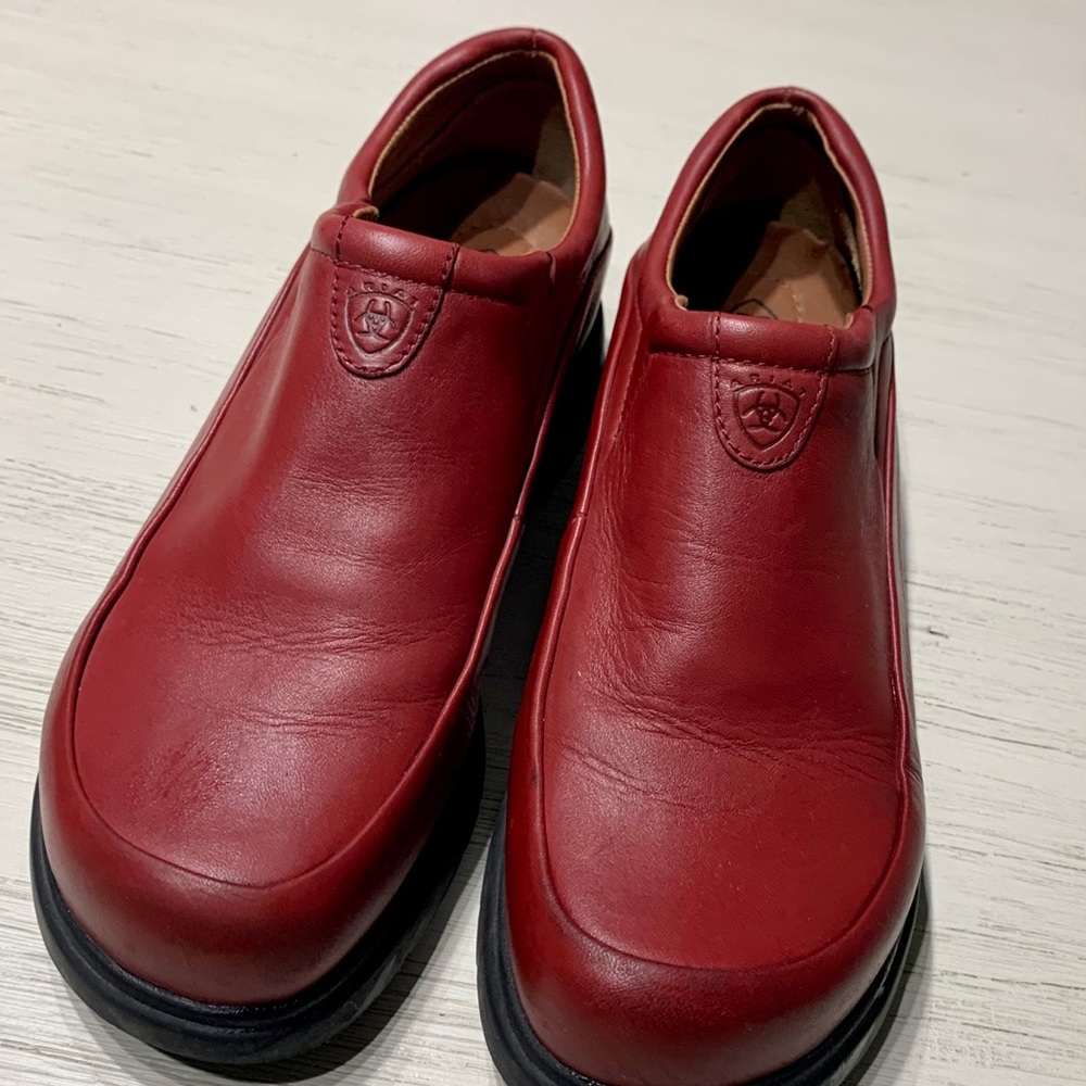 Ariat Women’s 95760 Red Clog Loafer Shoes 9.5 New